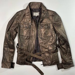 GIULIA Brown faux leather jacket - Made in Italy 🇮🇹